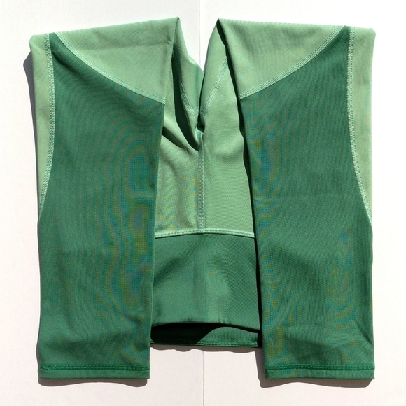 Under Armour Heatgear Fitted High Waisted Cropped Capri Workout Leggings Green S - Picture 6 of 11